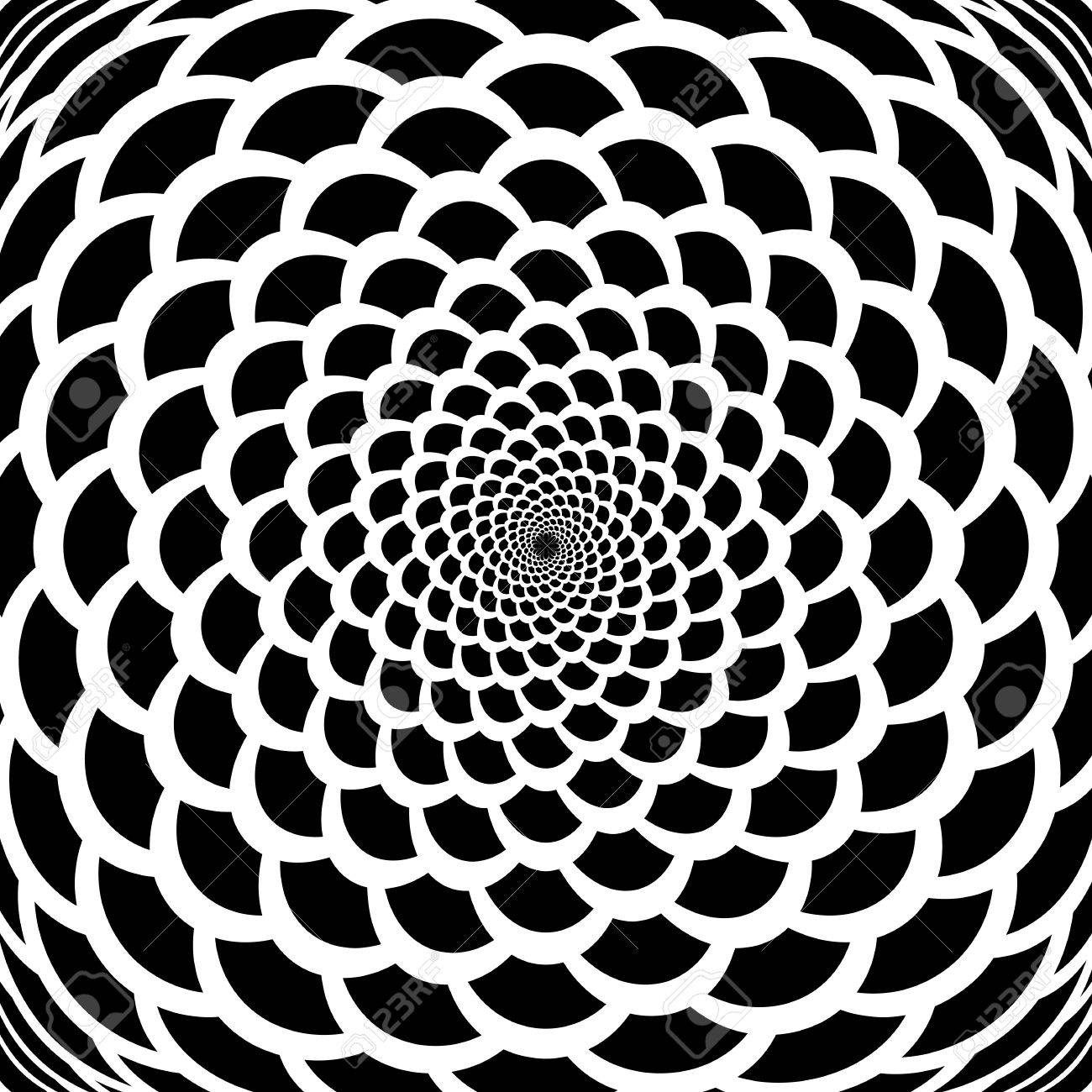 モノクロの抽象的な観点歪んだ背景オップ アート デザインで漏斗します 立体ラチス抽象的なテクスチャ 背景 ベクトル アート のイラスト素材 ベクタ Image