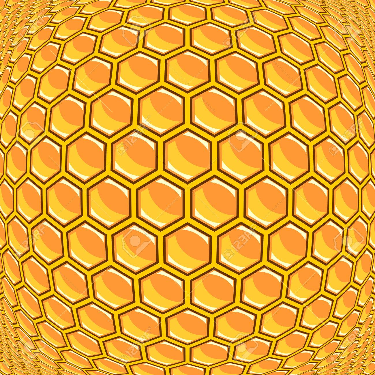 design warped honeycomb pattern geometric hexagon background honeycomb pattern vector