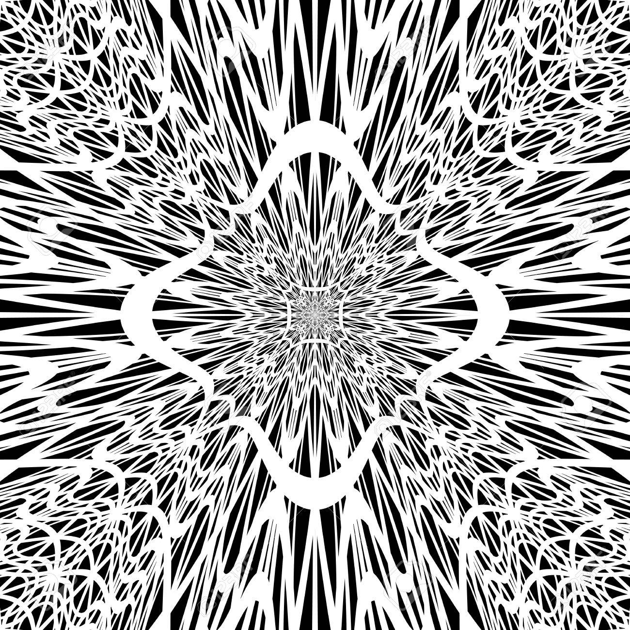 オップ アート デザインでモノクロの抽象的な視点漏斗爆発背景 ベクトル アート イラスト のイラスト素材 ベクタ Image