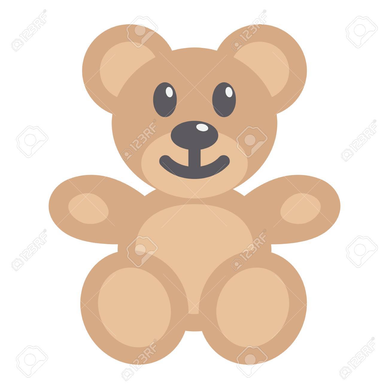 flat teddy bear