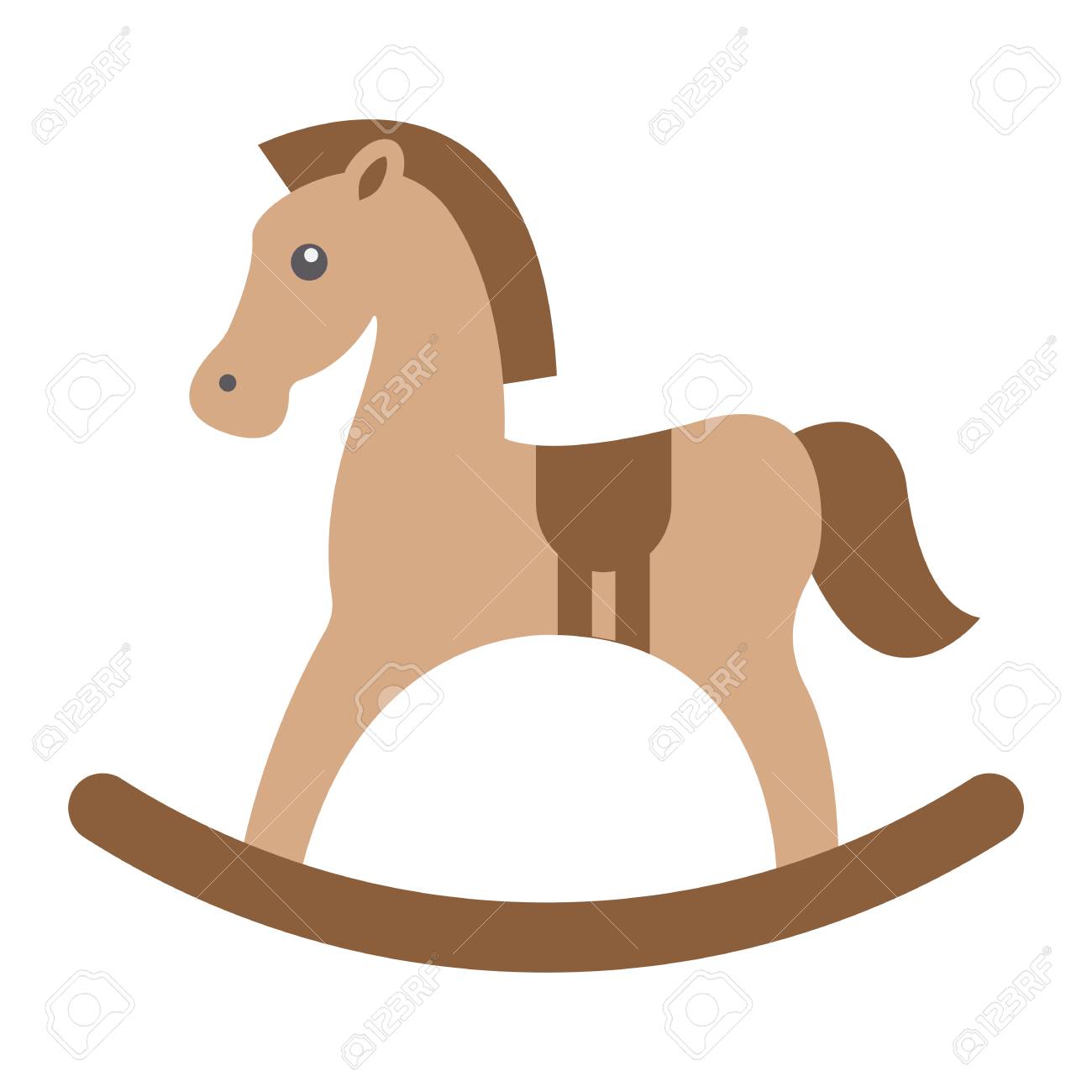 wooden baby rocking horse