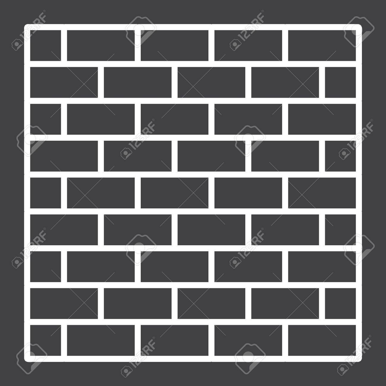 レンガの壁の線のアイコン セキュリティおよびビルド ベクトル グラフィック Eps 10 黒の背景に直線パターン のイラスト素材 ベクタ Image