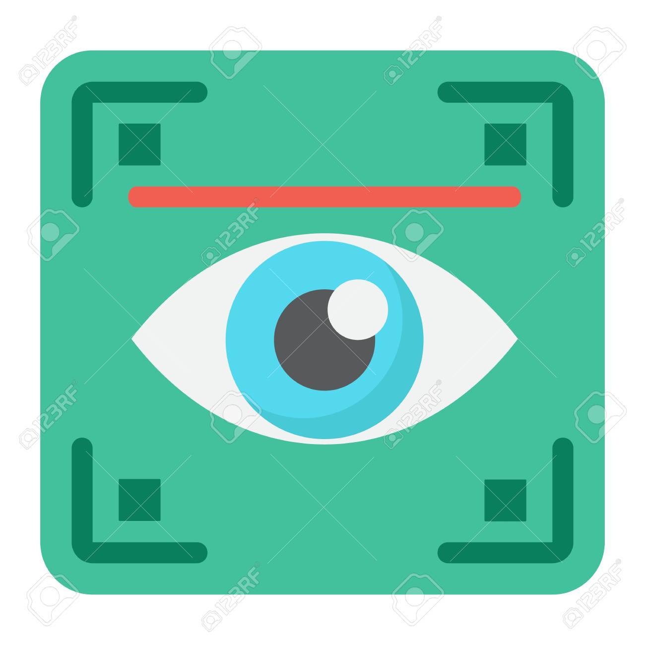 Eye scan flat icon, security and iris scanner, vector graphics, a colorful solid pattern on a white background, eps 10. - 80557245 Eye scan flat icon, security and iris scanner, vector graphics, a colorful solid pattern on a white background, eps 10. - 80557245