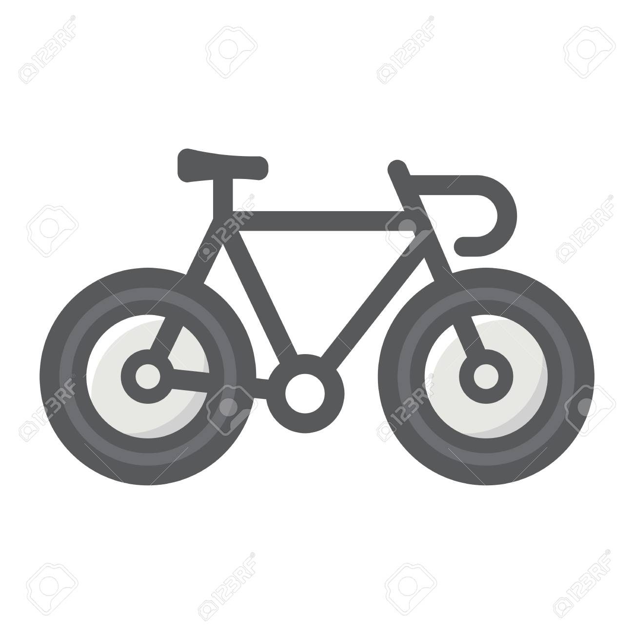 Bicycle O Icone Do Esboco O Transporte E O Veiculo Enchidos Graficos De Vetor Do Sinal Da Bicicleta Uma Linha Colorida Teste Padrao Em Um Fundo Branco Eps 10 Ilustraciones Vectoriales Clip