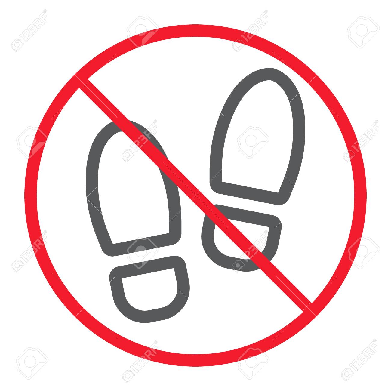 no shoes vector