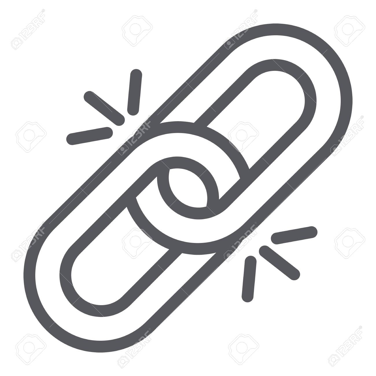 링크 라인 아이콘, 하이퍼링크 및 연결, 체인 기호, 벡터 그래픽, 흰색 배경에 선형 패턴. 로열티 무료 사진, 그림, 이미지 그리고  스톡포토그래피. Image 124773651