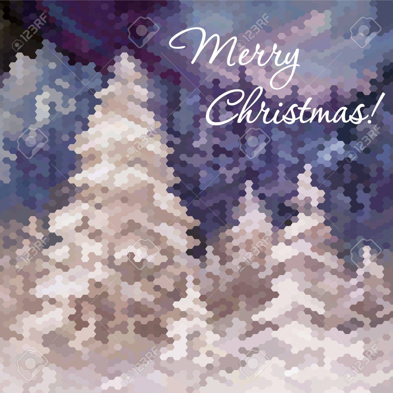 幻想的な美しいベクター冬の風景 クリスマス カード のイラスト素材 ベクタ Image