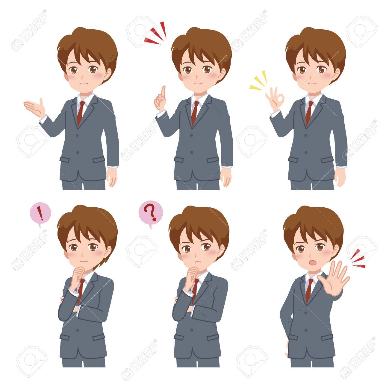 男のポーズのイラスト素材 ベクタ Image