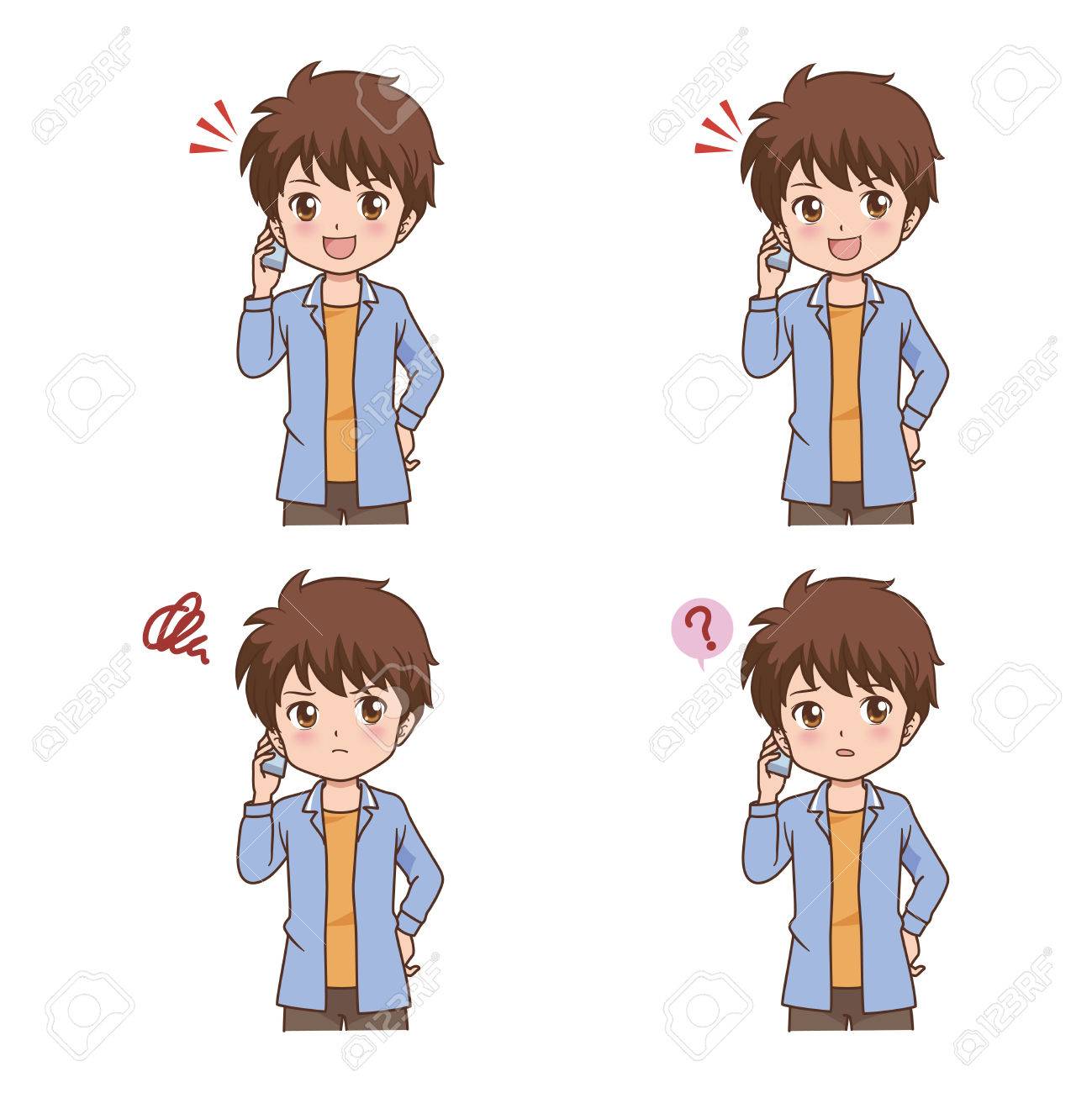 少年のポーズのイラスト素材 ベクタ Image