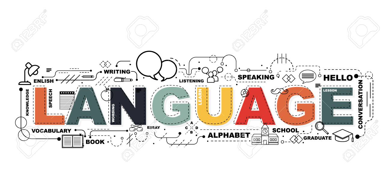 Design Concept Of Word LANGUAGE Website Banner. Royalty Free SVG, Cliparts,  Vectors, and Stock Illustration. Image 115868701.