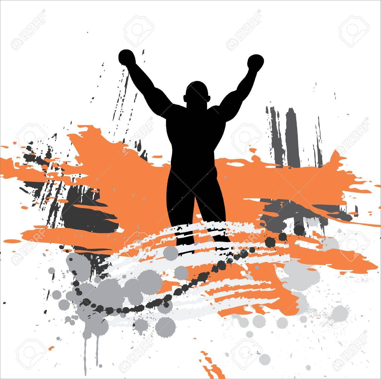 チャンピオンのシルエットのイラスト素材 ベクタ Image 13090223