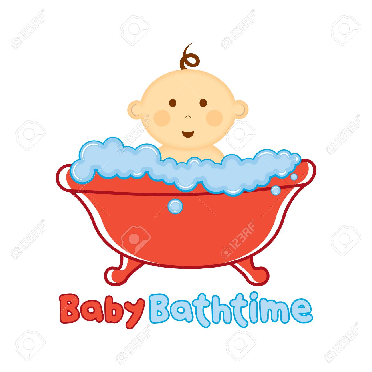 赤ちゃんお風呂の時間のロゴのテンプレート 赤ちゃん入浴ベクトル図 ベビー シャワー時間ロゴのイラスト素材 ベクタ Image 79
