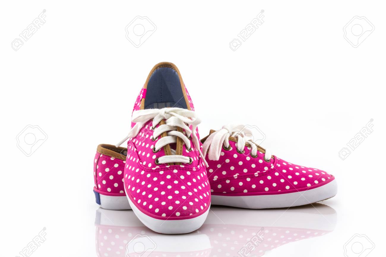 polka dot canvas shoes