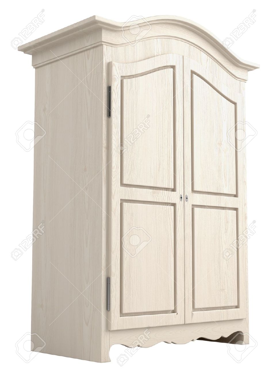 Rustique Blanc Armoire En Bois Peint Avec Un Gable Top Isole Sur Blanc Banque D Images Et Photos Libres De Droits Image 15518900