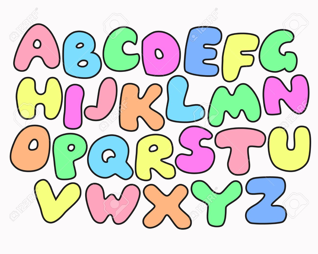 Affiche Alphabet Colore Drole Pour Les Enfants Dessin Anime Mignon Lettres Alphabetiques En Couleurs De L Arc Contour Noir Gras Abc De La Police Le Type Arrondi Pour Voeux D Anniversaire Bebe Carte De Affiche Alphabet Colore Drole Pour Les Enfants Dessin Anime Mignon Lettres Alphabetiques En Couleurs De L Arc Contour Noir Gras Abc De La Police Le Type Arrondi Pour Voeux D Anniversaire Bebe Carte De