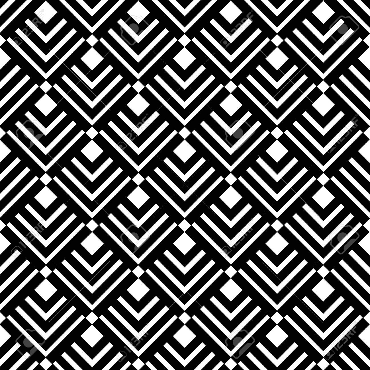 ベクトルの背景 幾何学的なパターン 黒と白の三角形と縞模様 壁紙 家具 インテリア装飾 ファッション布の装飾的なパターンは ベクトル パターン モダンなデザインのイラスト素材 ベクタ Image