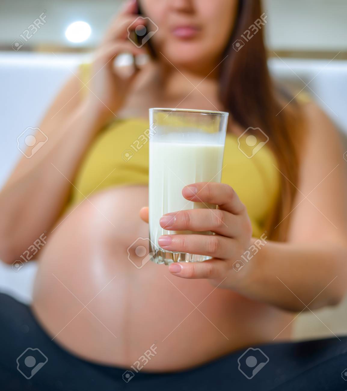 Healthy And Relaxed Woman In The Third Trimester Of Pregnancy Stock Photo Picture And Royalty Free Image Image 53935069