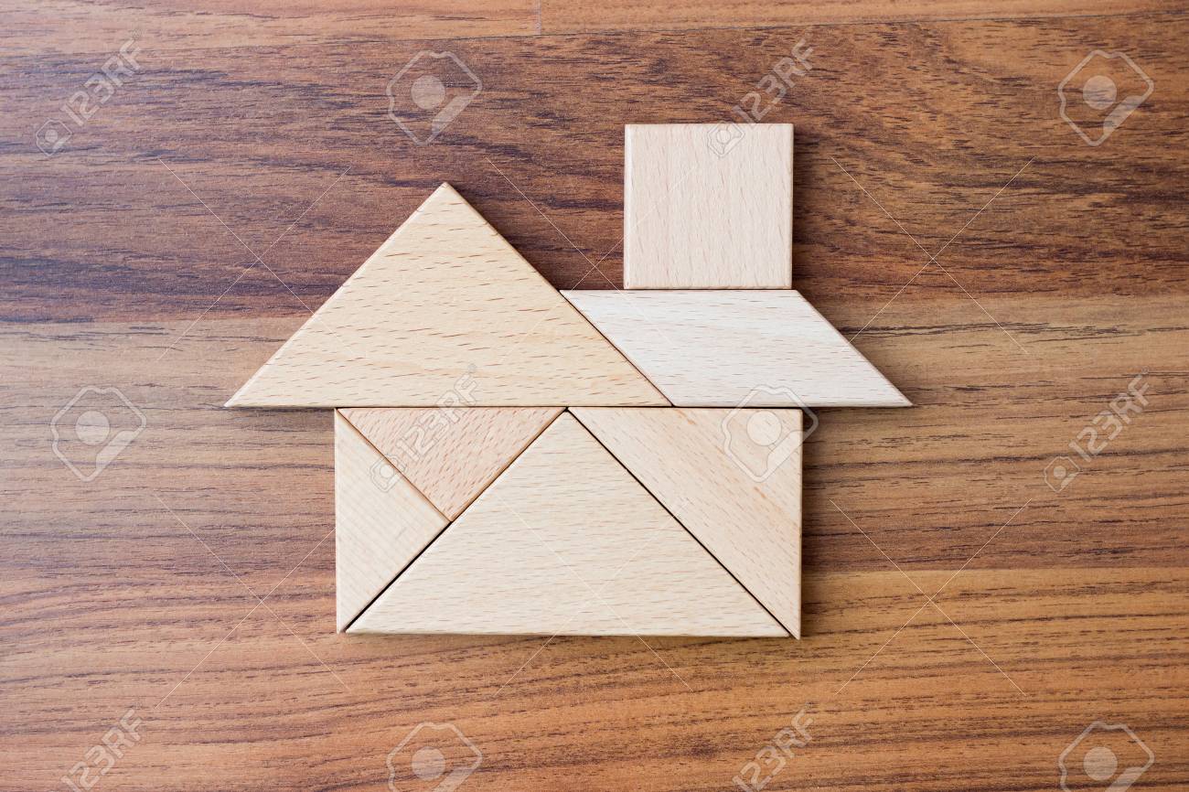wooden triangle puzzle