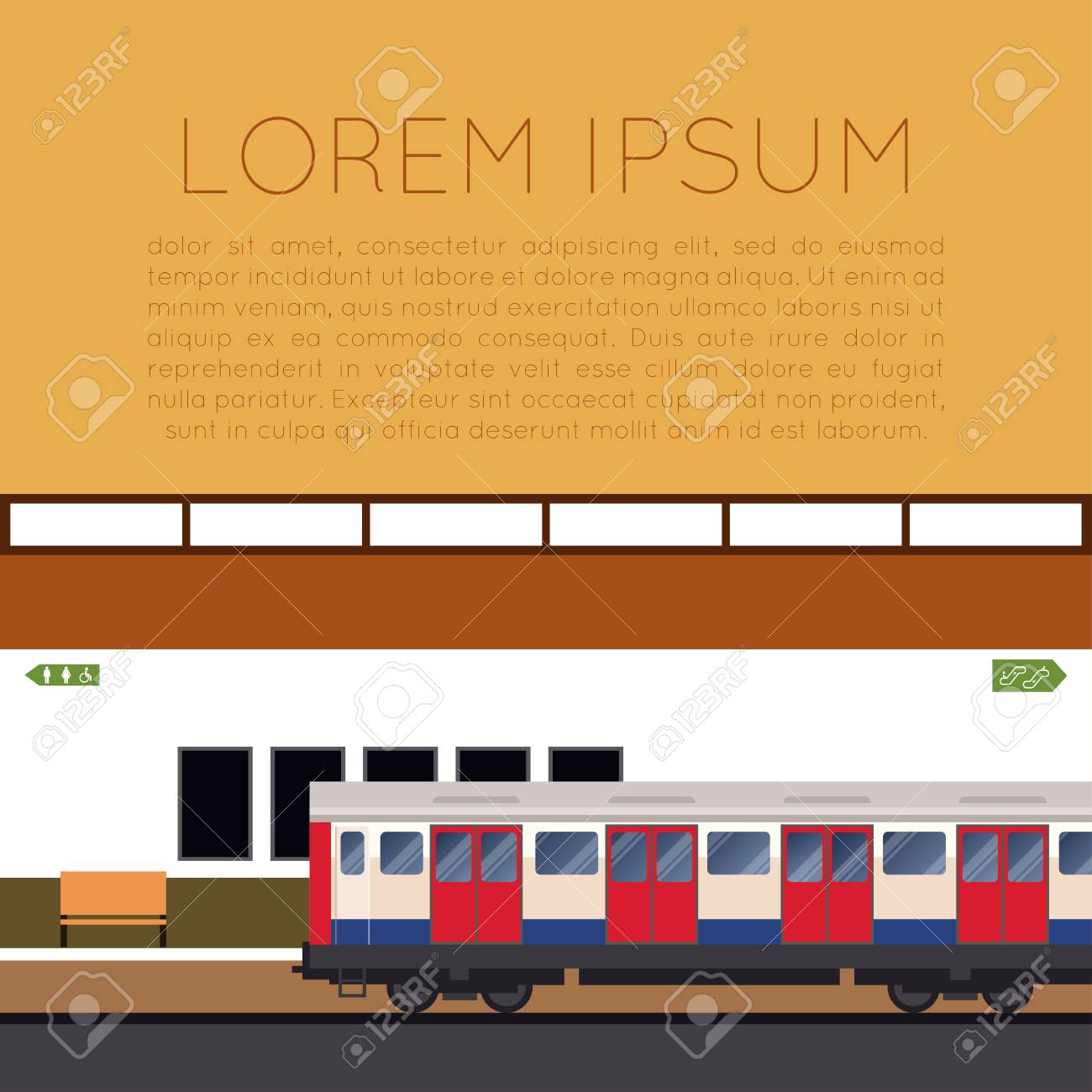 地下鉄の電車と駅とバナーのイメージ のイラスト素材 ベクタ Image 4000 地下鉄の電車と駅とバナーのイメージ のイラスト素材 ベクタ Image 4000