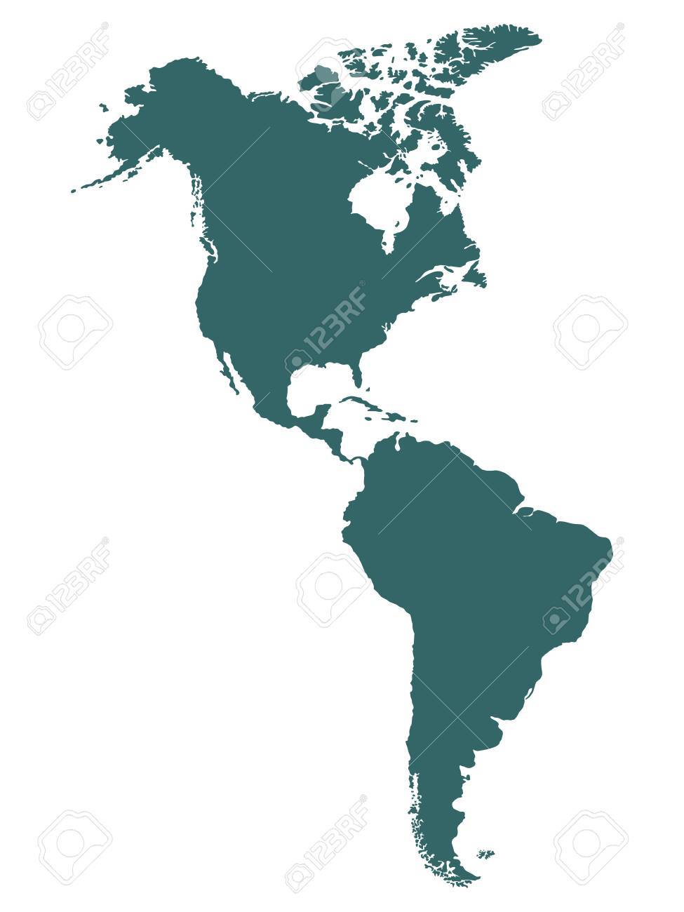 North And South America Map Royalty Free SVG, Cliparts, Vectors, and Stock Illustration. Image 61916217. for Free Printable Map Of North And South America