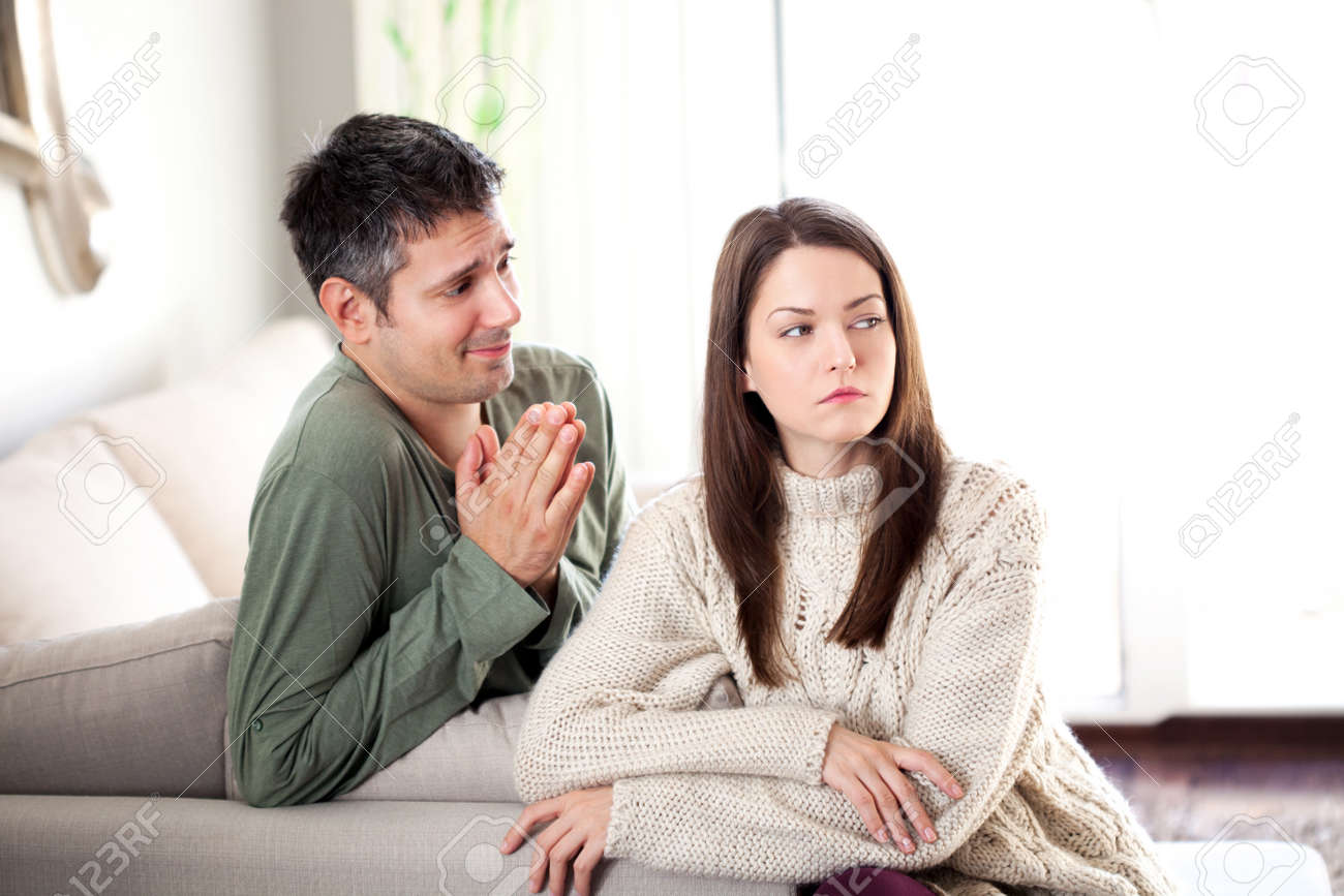 Image Of Young Man Begging His Girlfriend To Forgive Him Stock Photo Picture And Royalty Free Image Image 38197352