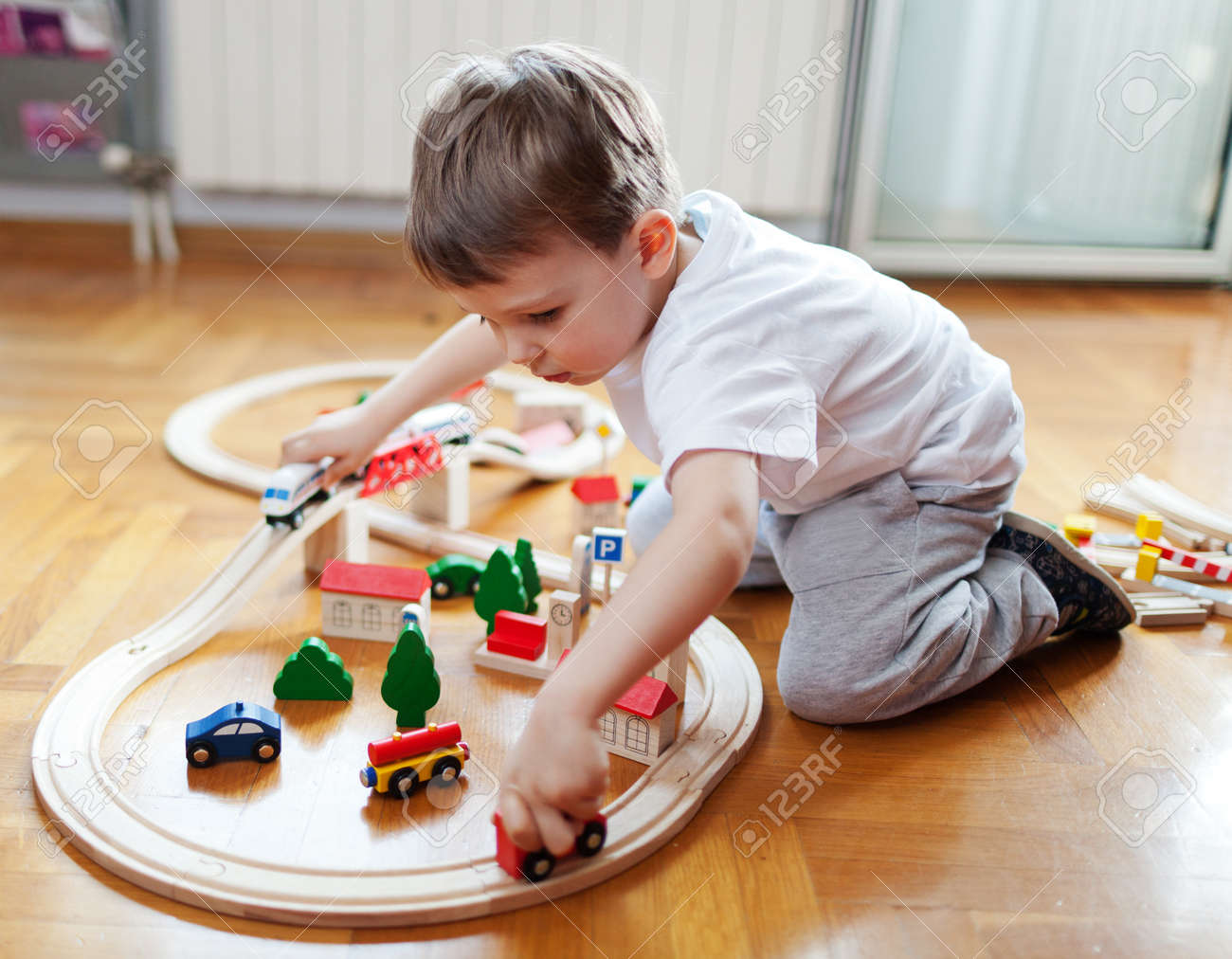 wooden play train