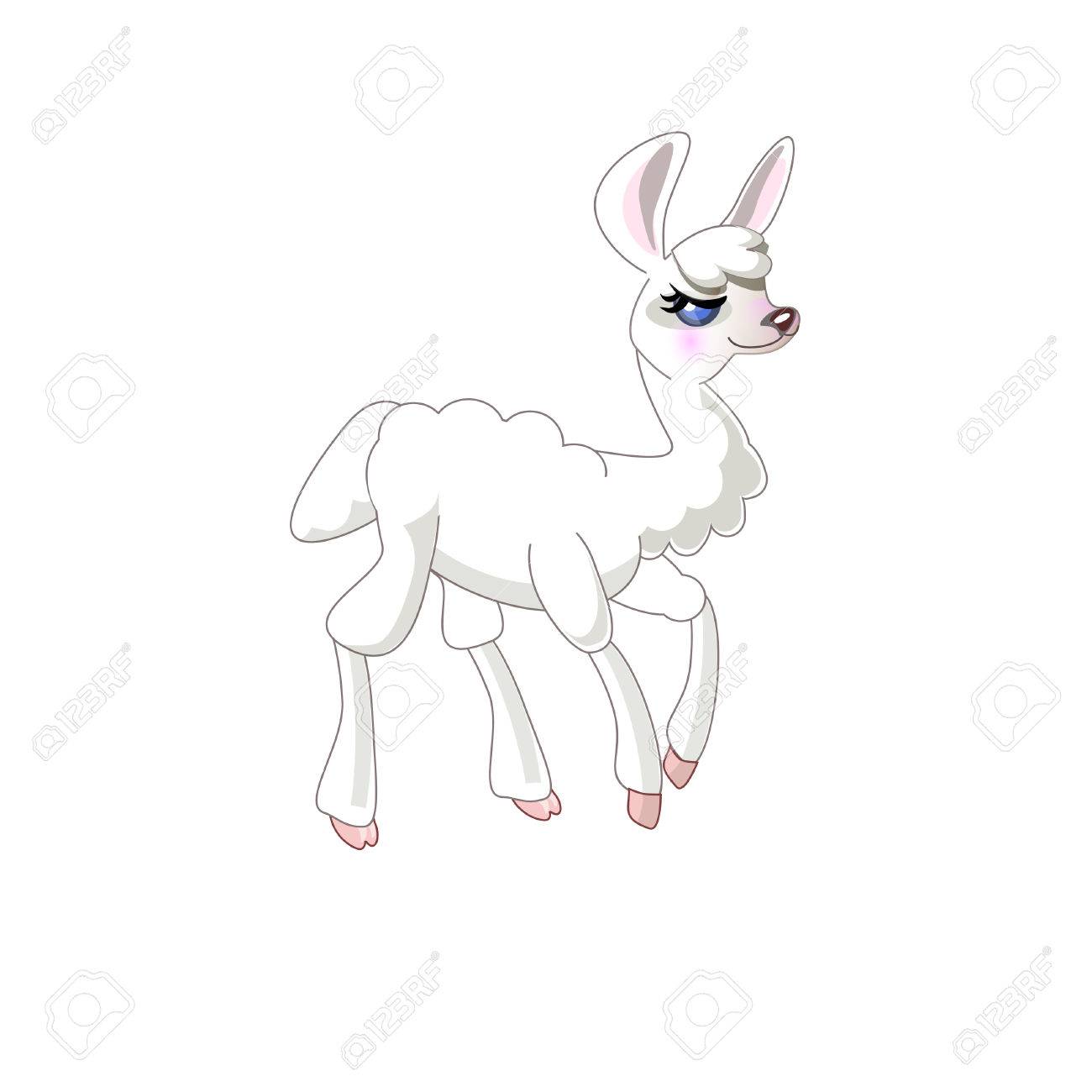 ラマ アルパカ エンターテイメント子供用キャラクター くまのプーさん ウール製品 漫画文字おかしいラマ ベクトルでアルパカ白 のイラスト素材 ベクタ Image