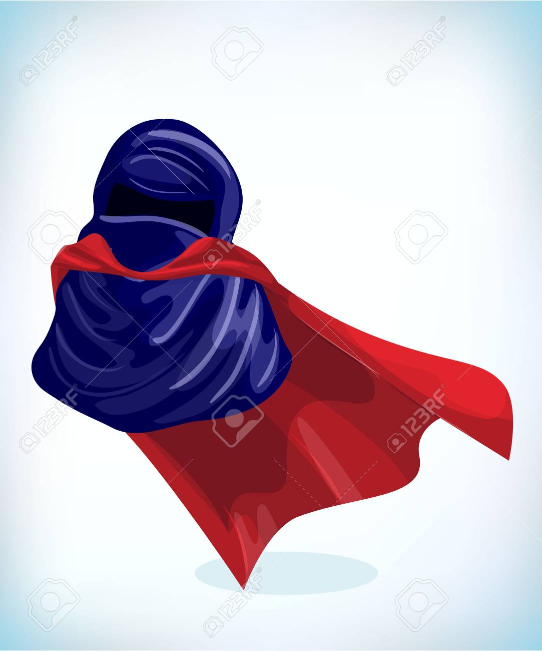 Arabic Muslim Woman Niqab Masquerade Costume Headdress Carnival Or Halloween Mask Cartoon Vector Illustration Funny Super Hero Flying With Cloak Stock Photo Picture And Royalty Free Image Image 103013820