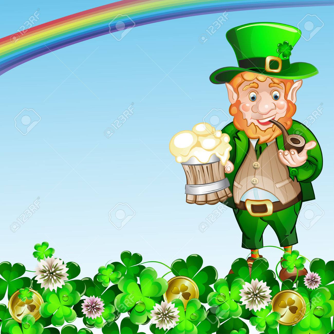 cute cartoon leprechaun st patrick s day royalty free cliparts