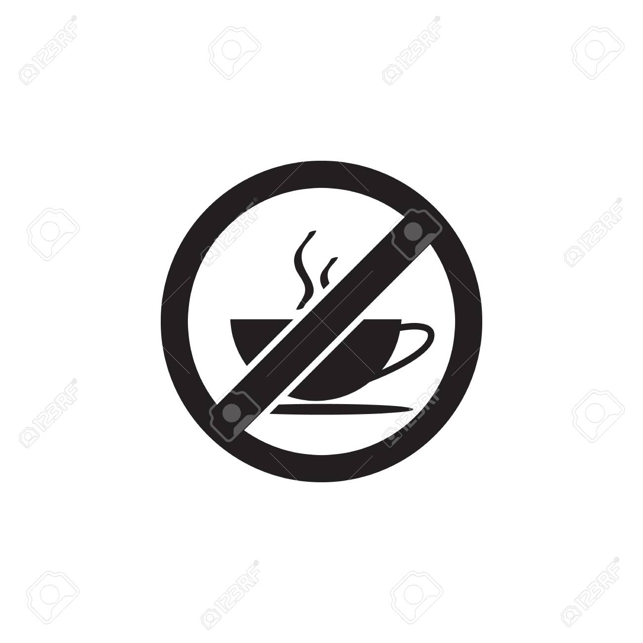 白い背景にコーヒーカップアイコンなしのイラスト素材 ベクタ Image 白い背景にコーヒーカップアイコンなしのイラスト素材 ベクタ Image