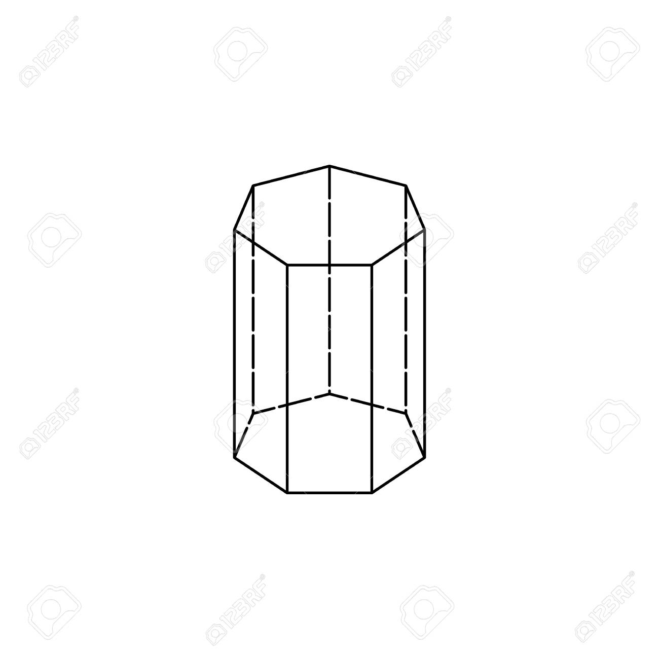 Heptagonal Prism Icon Geometric Figure Element For Mobile Concept Royalty Free Cliparts Vectors And Stock Illustration Image