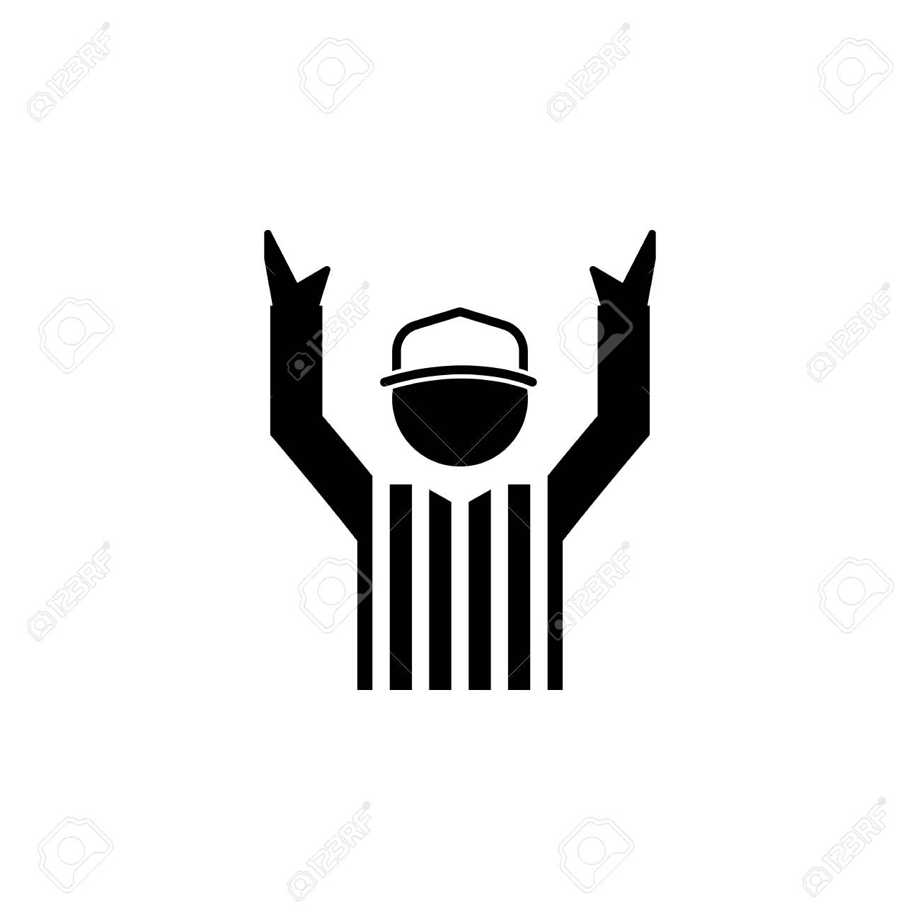 アメリカンフットボールの審判アイコン 人気のアメリカンフットボールアイコンの要素 プレミアム品質のグラフィックデザイン 白い背景に ウェブサイト ウェブデザインのための看板 シンボルコレクションアイコンのイラスト素材 ベクタ Image