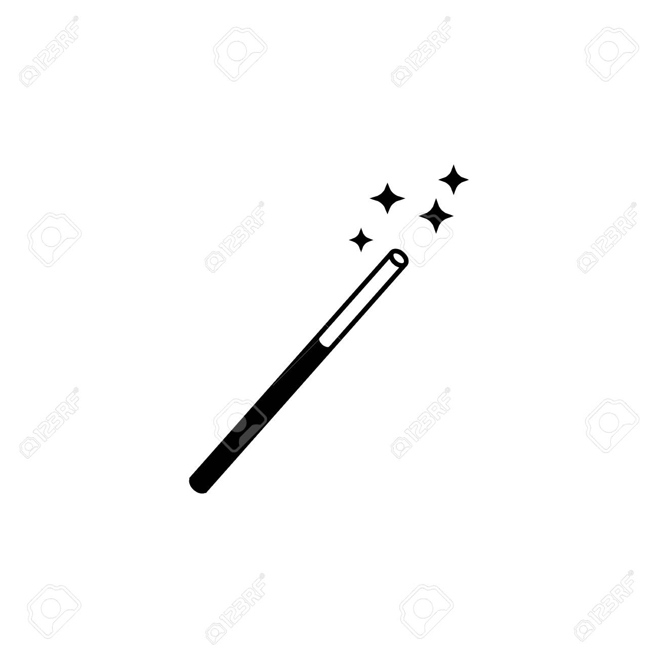 Zauberstab Symbol Auf Weissem Hintergrund Lizenzfrei Nutzbare Vektorgrafiken Clip Arts Illustrationen Image 96667121