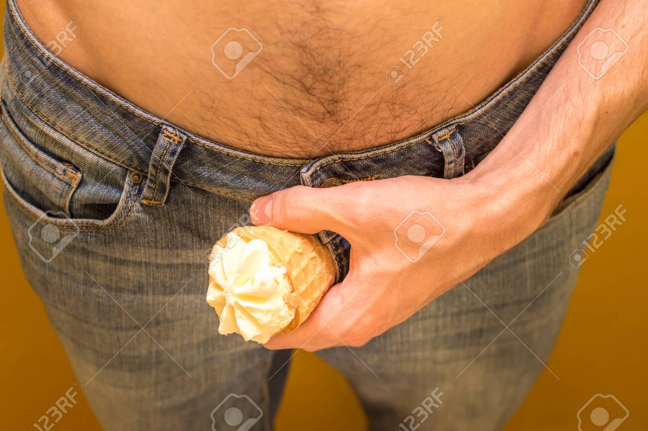 Ice Cream In The Pants At The Man Concept Sex 免版權照片，圖片  