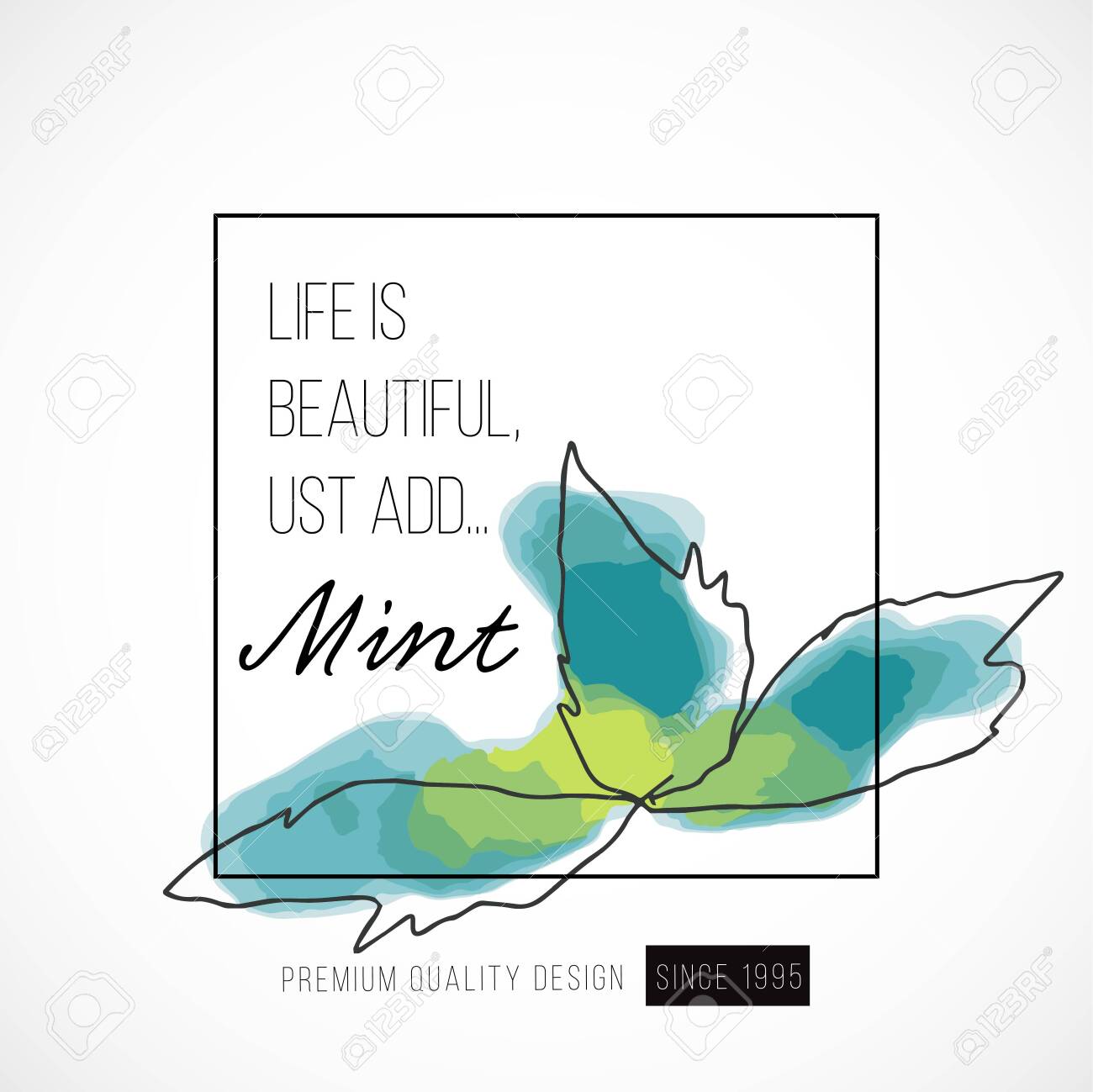 Fashion T-shirt Print Fun Quote Apparel Vector Slogan Comic Phrase Hand  Drawn Watercolor Mint On White Background Royalty Free SVG, Cliparts,  Vectors, and Stock Illustration. Image 135096027., image size:1300x1299
