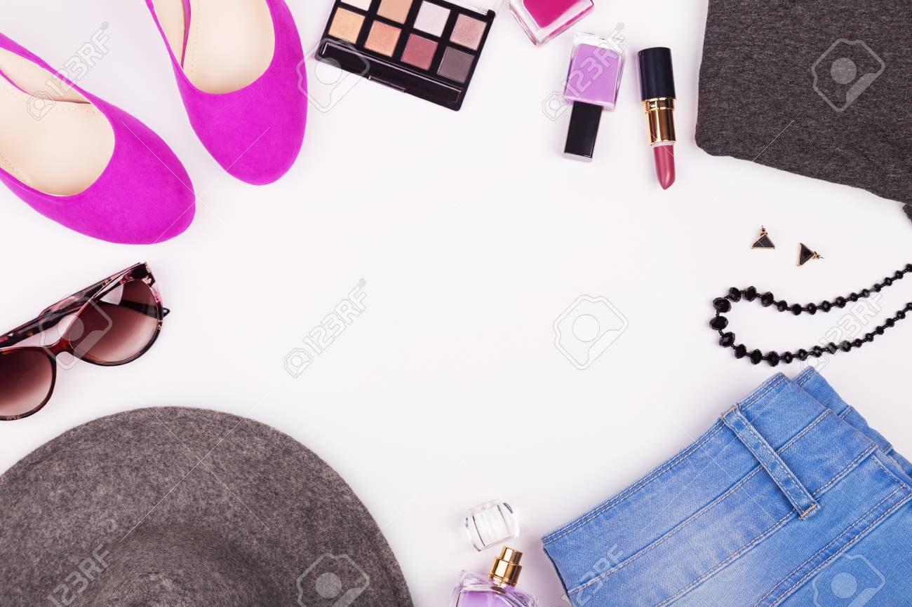 trendy clothes and shoes