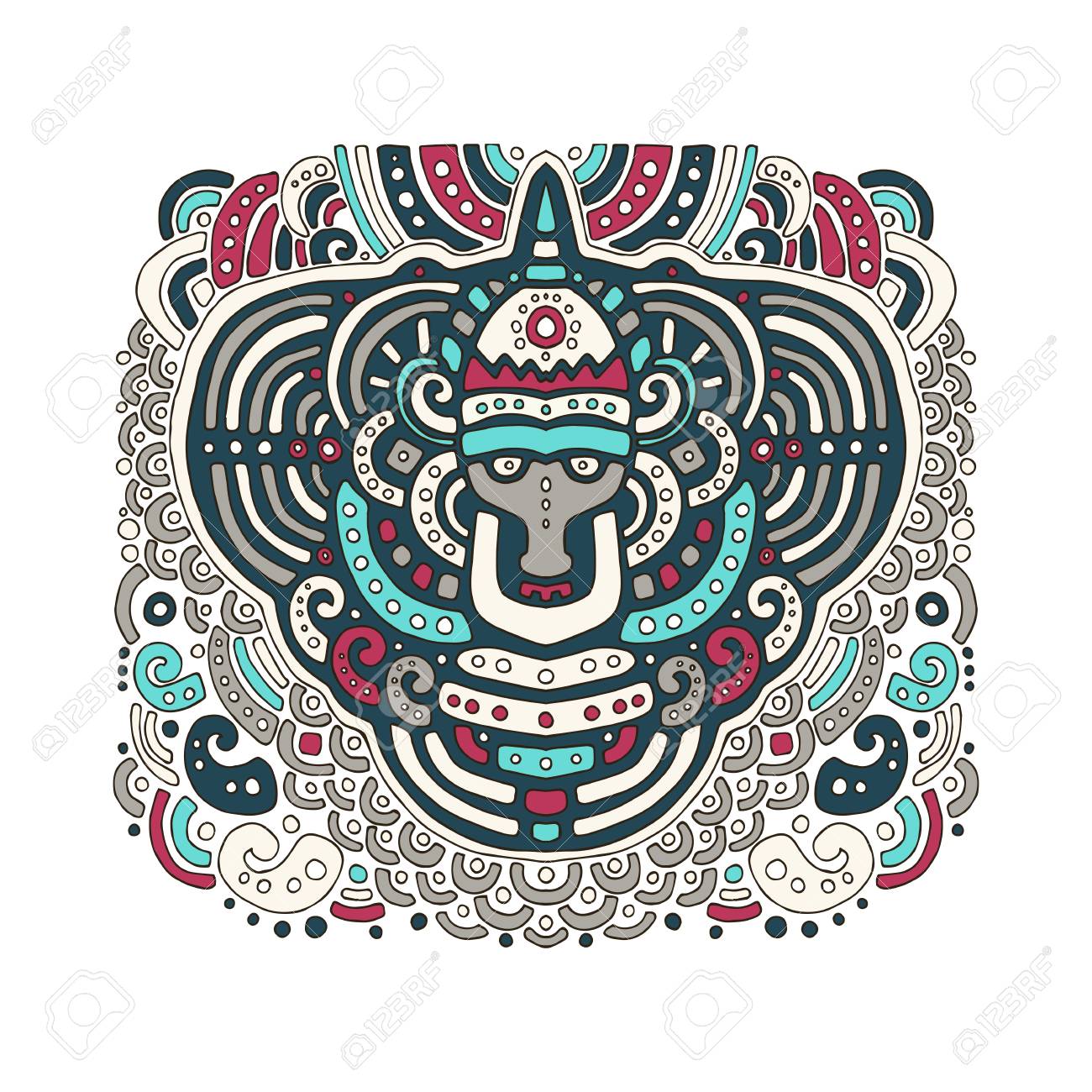 Ethnic African Pattern In Graphic Style. Vector Illustration ... Ethnic African Pattern In Graphic Style. Vector Illustration ...