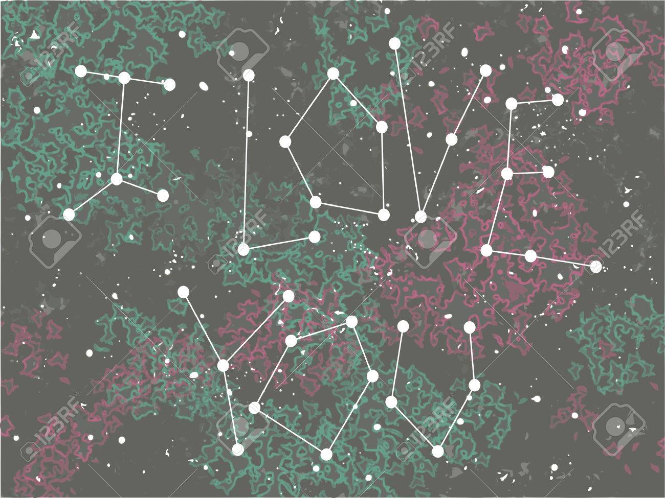 宇宙背景に星座の形で 愛してる のフレーズします グリーティング カード ポスター プリントの分離のタイポグラフィ デザイン要素です のイラスト素材 ベクタ Image