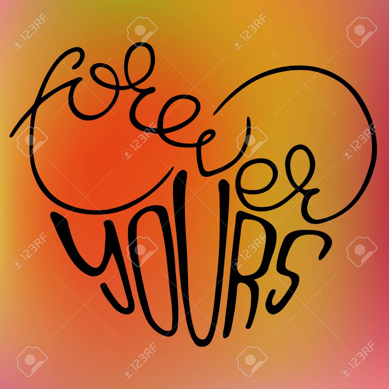 Cartel Conceptual Romantica Con Letras Dibujado A Mano Frase