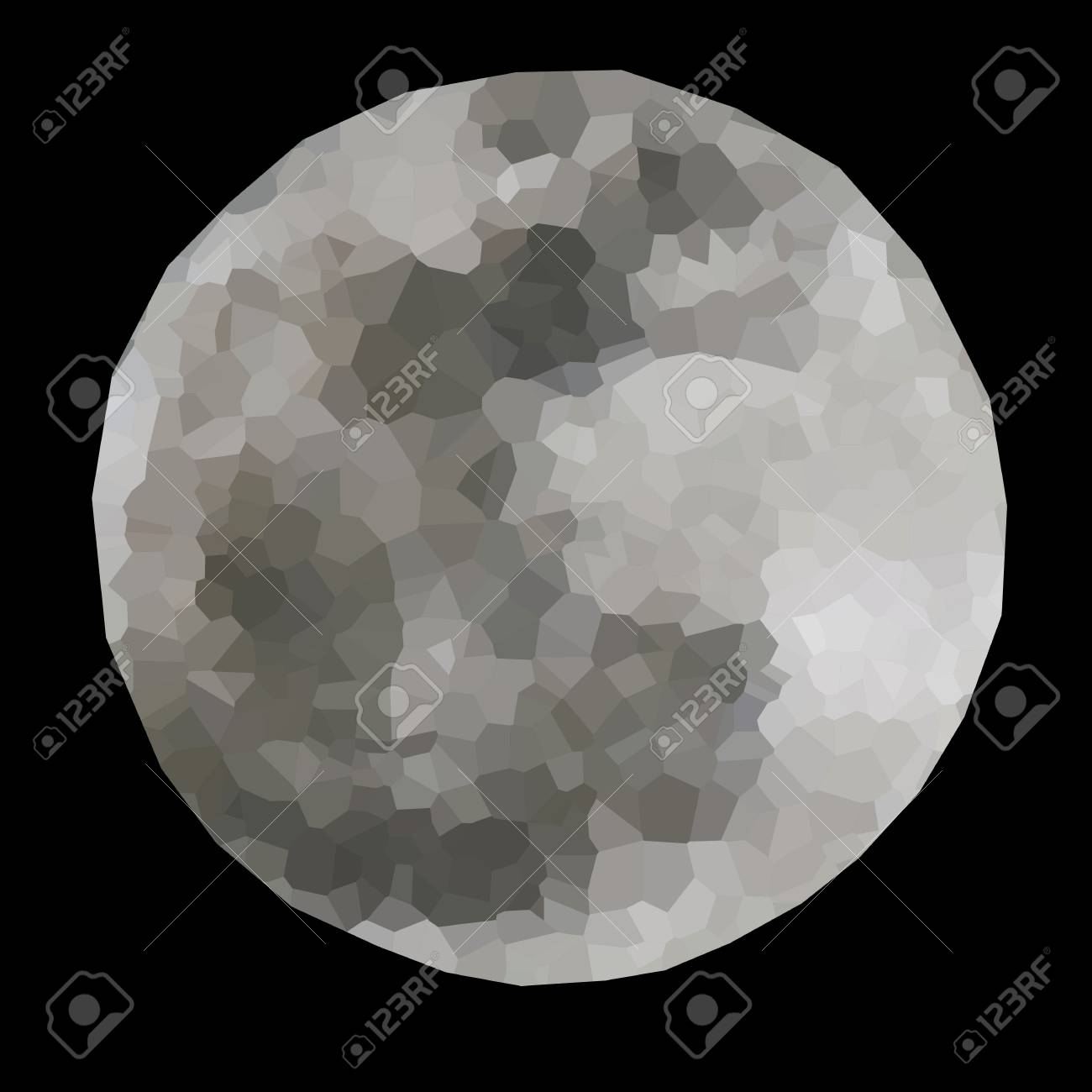 Polygonal Illustration Of A Gray Full Moon Silhouette Of Moon Royalty Free Cliparts Vectors And Stock Illustration Image 51770703