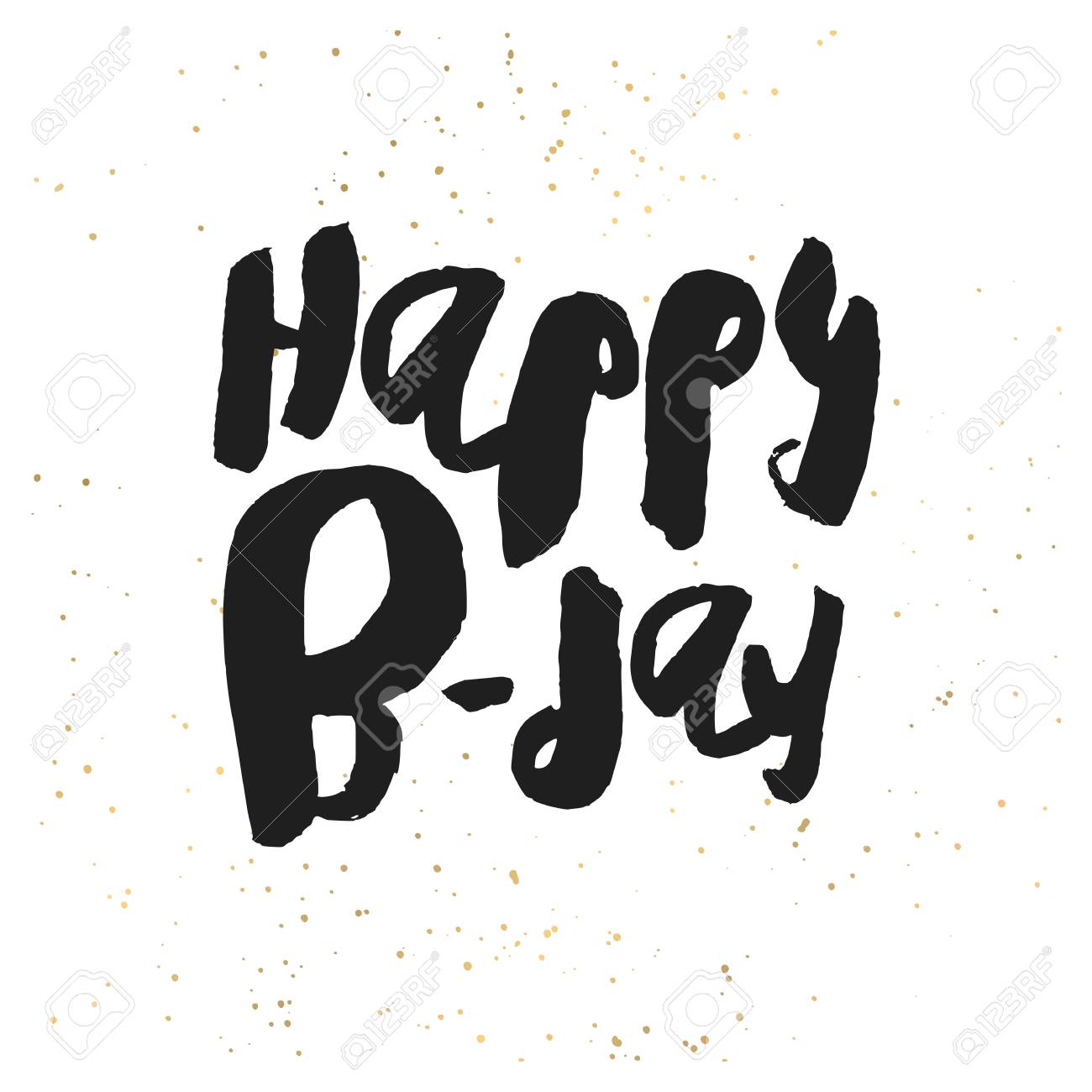 creative happy birthday card template black handwritten script