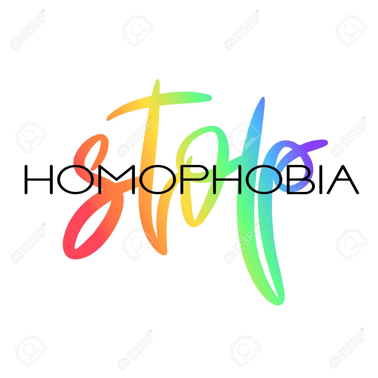 conceptual poster with rainbow lettering royalty free cliparts