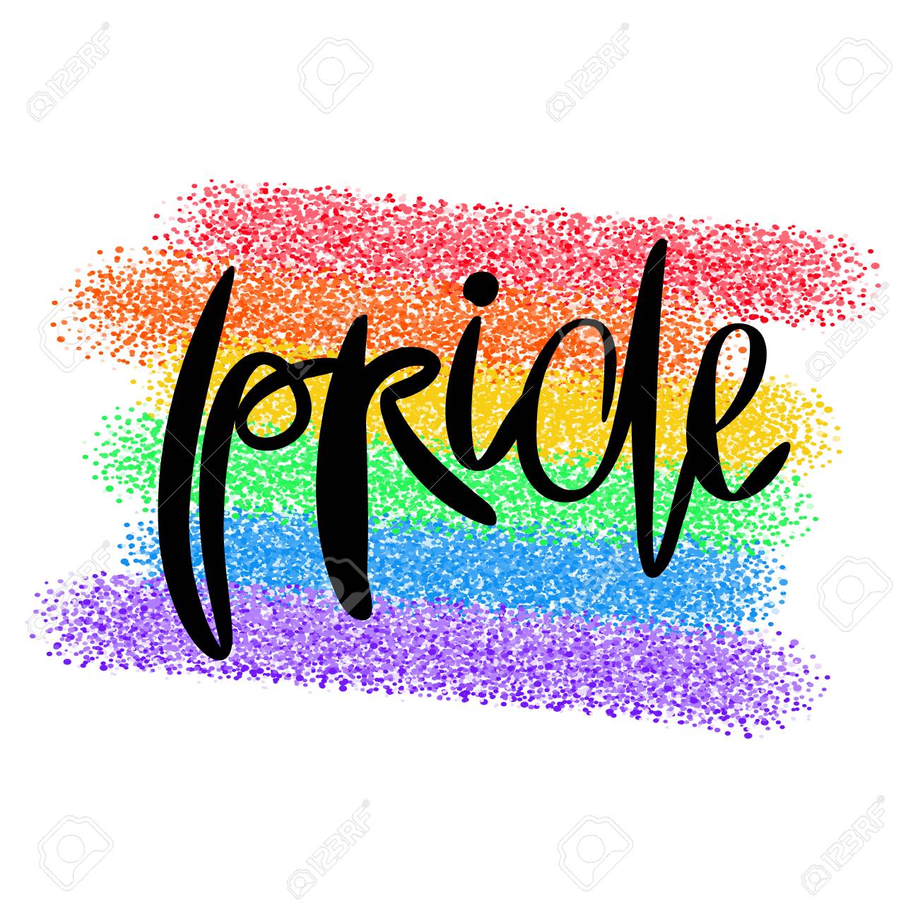 conceptual poster with rainbow lettering royalty free cliparts