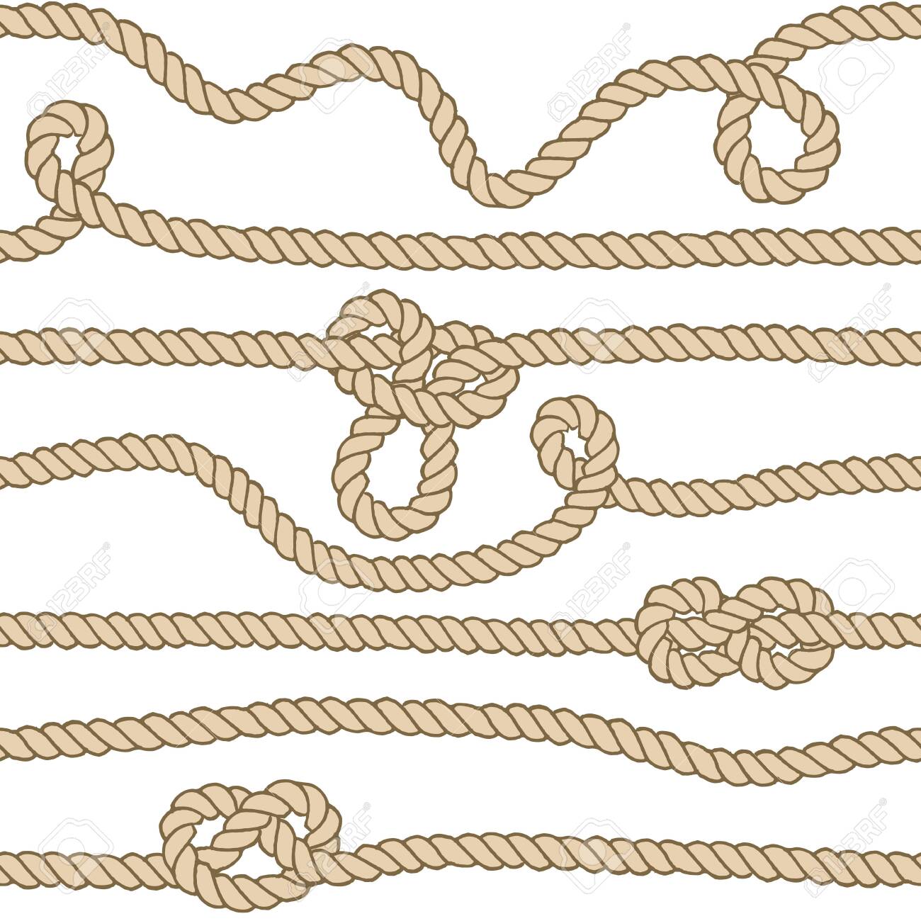 Nautical Rope Vector 1300, 1300 Vector Endless Nautical Rope Pattern, Hand Drawn Royalty Free SVG,  Cliparts, Vectors, And Stock Illustration. Image 138897047.