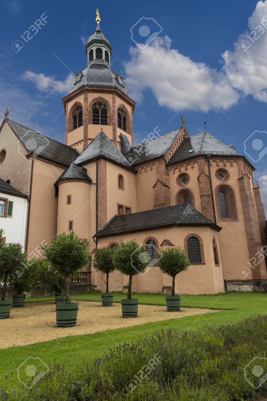 Ancient Monastery Seligenstadt Basilika St Marcellinus And Stock Photo Picture And Royalty Free Image Image 100450780
