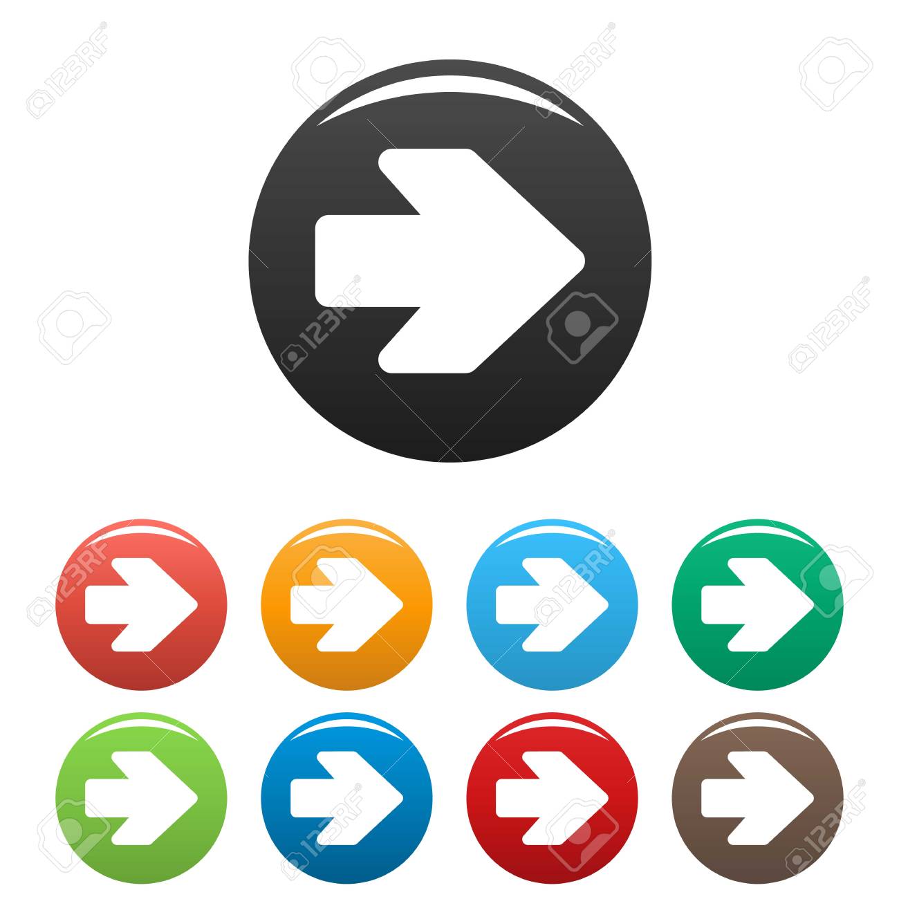 矢印のアイコンを設定します 矢印ベクトルのアイコンは白い背景で隔離