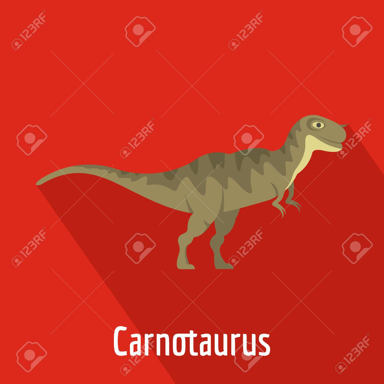 Carnotaurus Icon Flat Illustration Of Carnotaurus Vector Icon For Web Royalty Free Cliparts Vectors And Stock Illustration Image