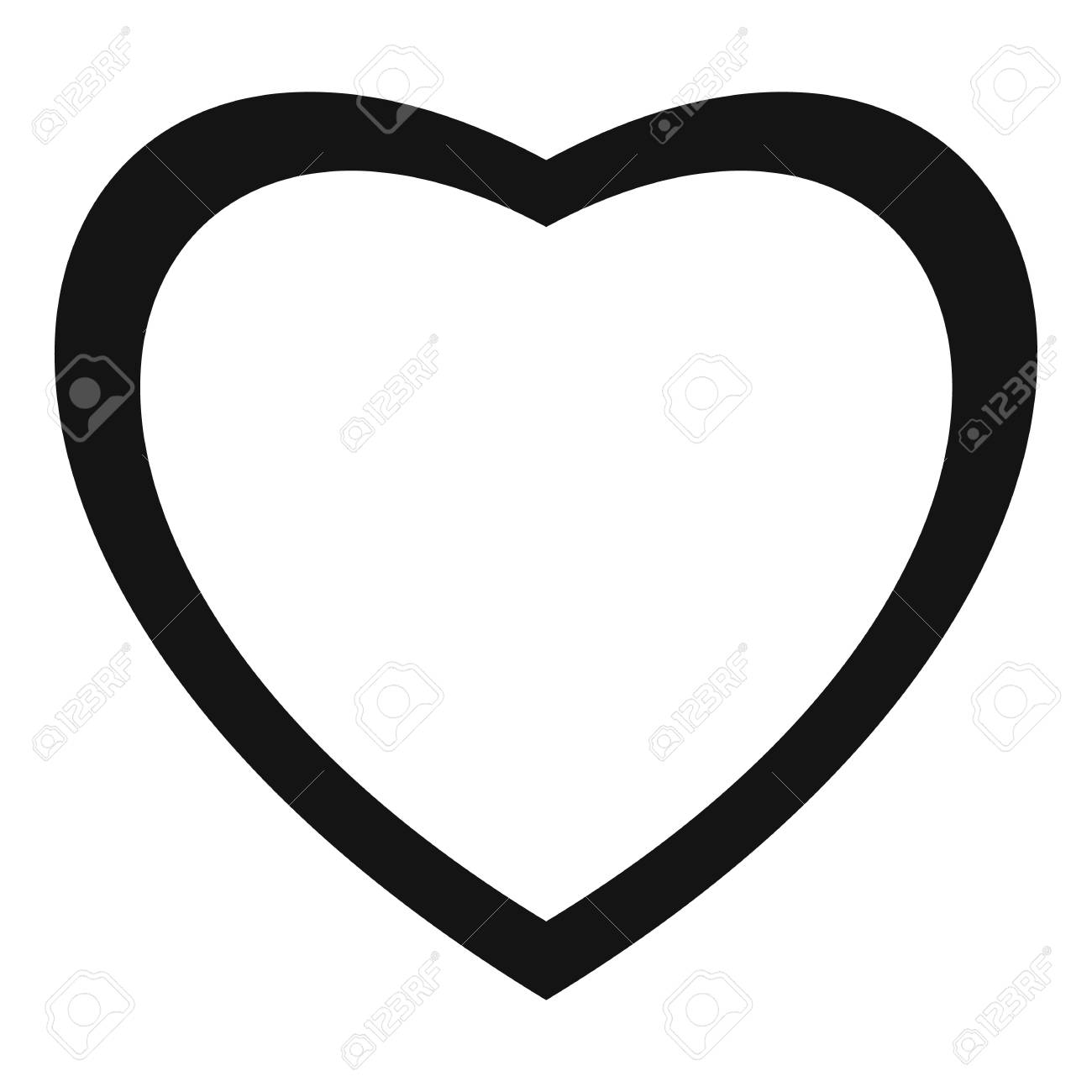 恐れ知らずのハートアイコン ウェブのための恐れ知らずのハートベクトルアイコンのシンプルなイラスト のイラスト素材 ベクタ Image