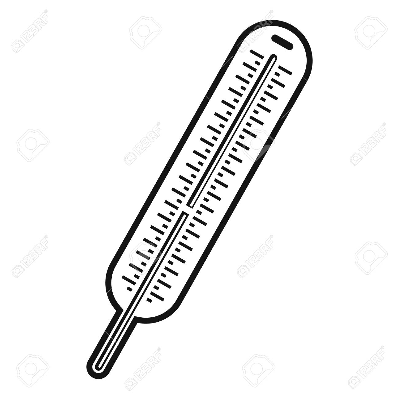 Simple Illustration Of Mercury Thermometer Vector Icon For Web Royalty Free Cliparts Vectors And Stock Illustration Image 96879298