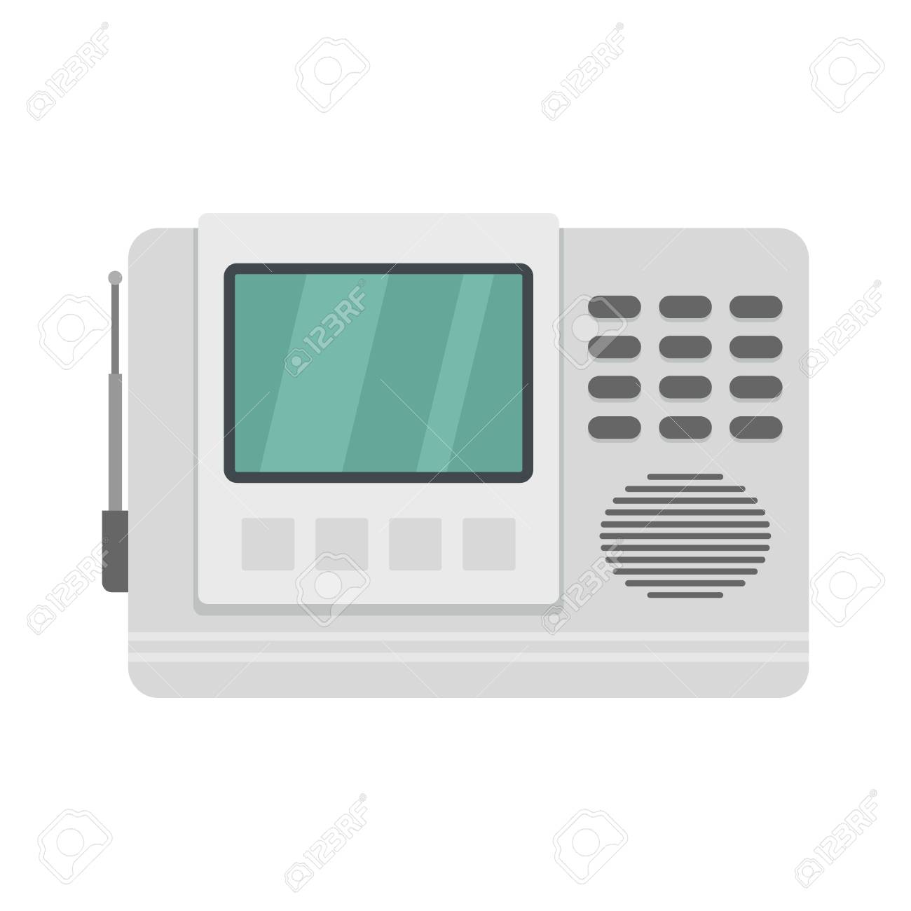 House Intercom Icon Flat Illustration Of House Intercom Vector